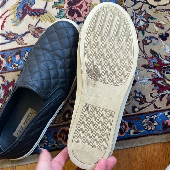 STEVE MADDE QUILTED EXCENTRIQUE BLACK SNEAKERS - Picture 4 of 4